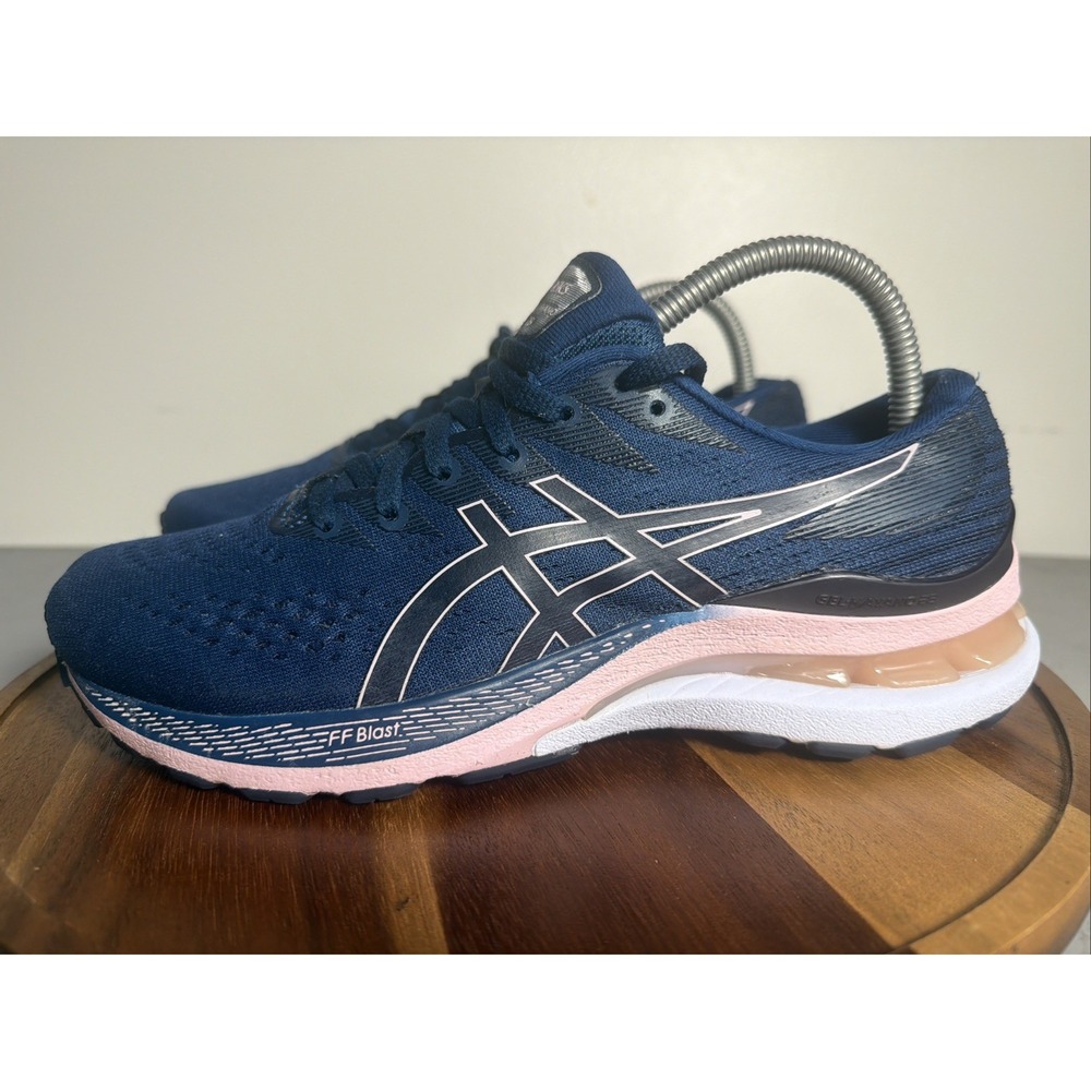 Asics Gel-Kayano 28 Womens Running Shoes Mako Blue Rose Pink 1012B047 Size 8